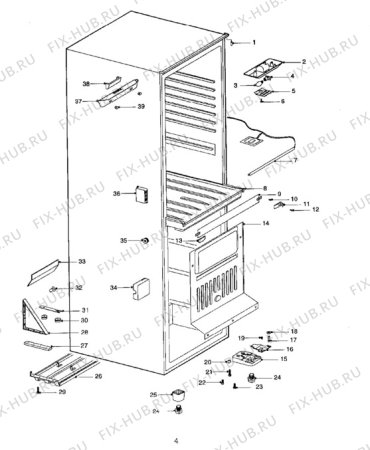 Взрыв-схема стиральной машины Tricity Bendix FDF105W - Схема узла Cabinet + furniture (extra)